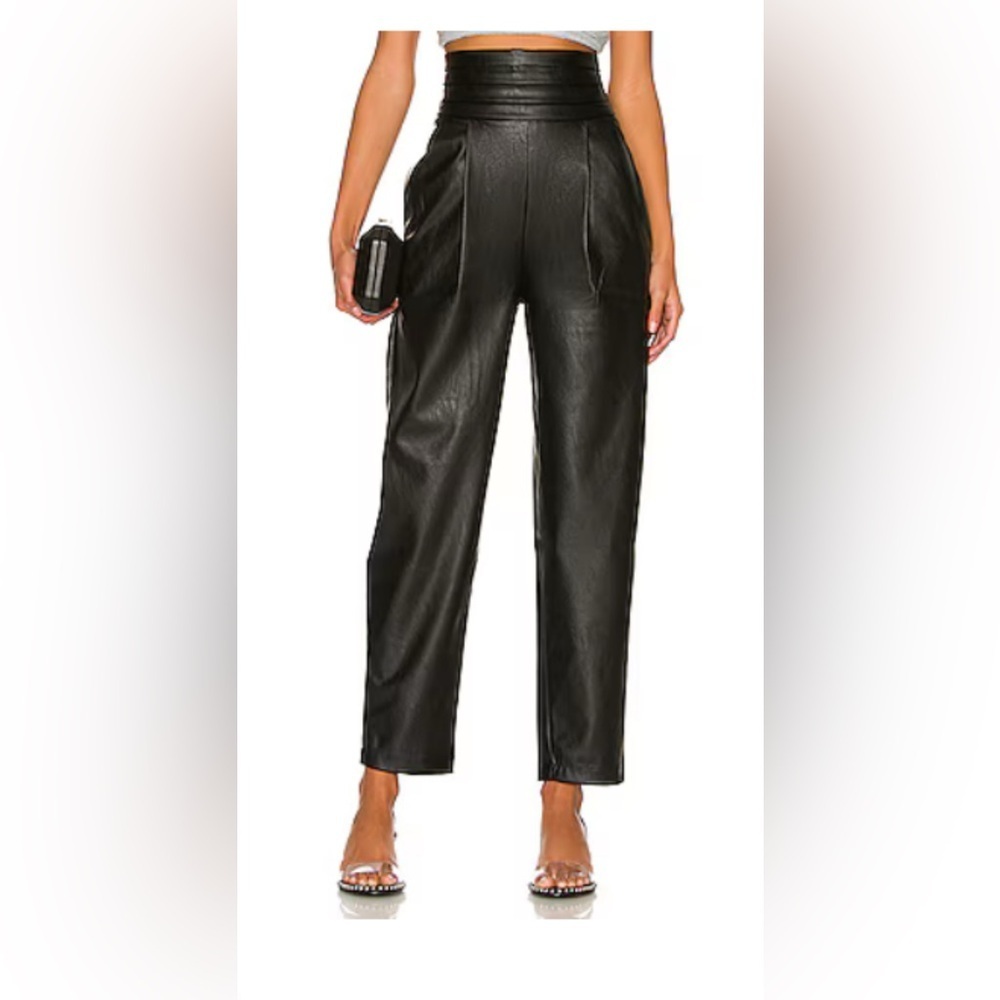 NONCHALANT LABEL Phoenix Vegan‎ Leather Tuxedo
Pant in Black Size Medium